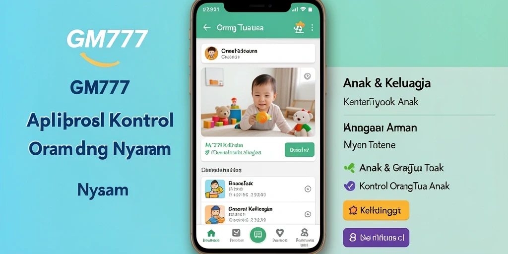 Tampilan antarmuka GM777 yang intuitif untuk kontrol orang tua.