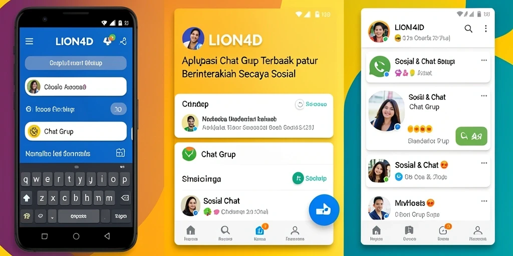 Antarmuka LION4D yang menarik dan interaktif untuk Chat Grup.
