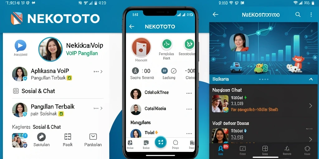 Antarmuka NEKOTOTO yang menarik dan fungsional untuk VoIP Panggilan.