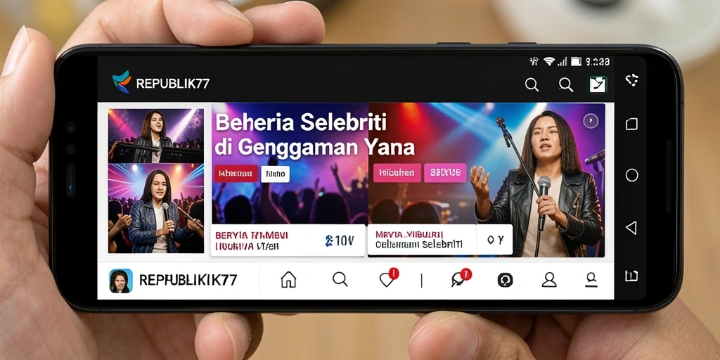 Tampilan antarmuka <strong>REPUBLIK77</strong> yang menarik dan informatif untuk pengguna.