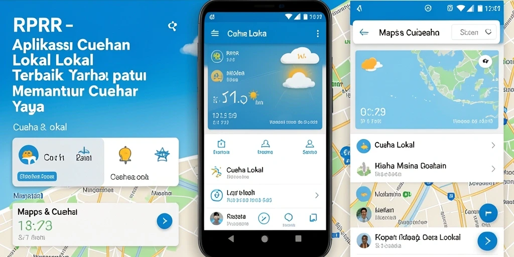 Tampilan antarmuka RPRR dengan informasi cuaca lokal yang akurat.