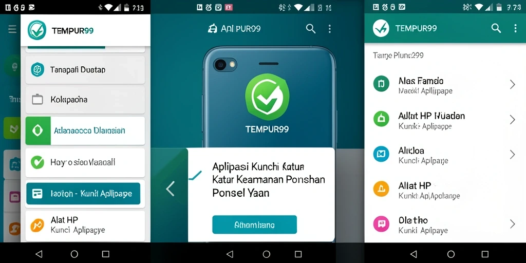 Tampilan antarmuka aplikasi Kunci Aplikasi TEMPUR99 yang modern dan fungsional.