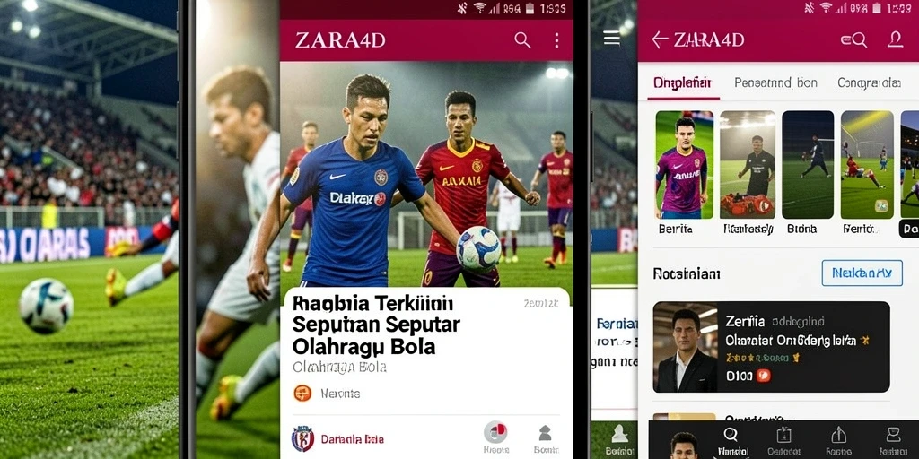 Tampilan antarmuka ZARA4D dengan berita olahraga bola yang terupdate.